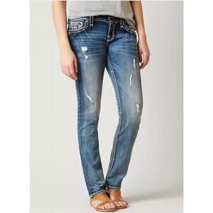 Rock Revival 'Sukey' Easy Straight Distressed Size 31